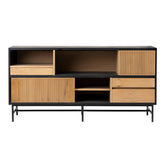 Modesto Black and Natural Finish Sideboard